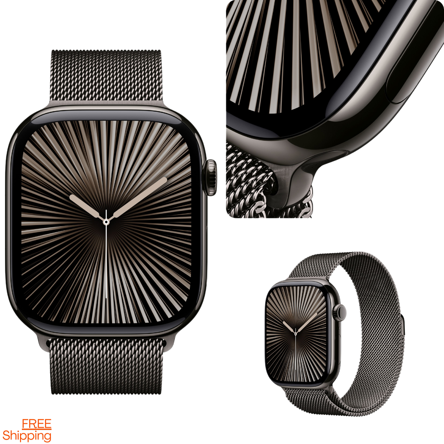 Watch Series 10 - GPS + Cellular Smartwatch | Titanium Case | OLED Always-On Retina display | Fitness Tracking- Heart Monitor | 1-Year Warranty | 15 days easy returns | ANC Earbuds Free Gift