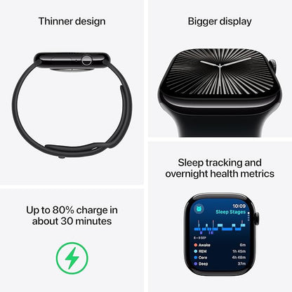 Watch Series 10 - GPS + Cellular Smartwatch | Titanium Case | OLED Always-On Retina display | Fitness Tracking- Heart Monitor | 1-Year Warranty | 15 days easy returns | ANC Earbuds Free Gift
