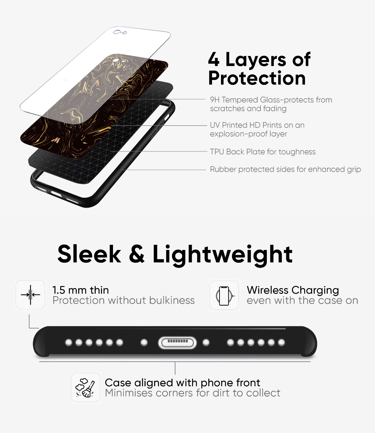 Abstract Apex Ascent Pattern Glass Case