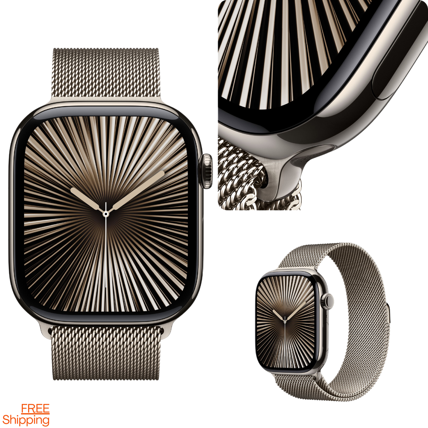 Watch Series 10 - GPS + Cellular Smartwatch | Titanium Case | OLED Always-On Retina display | Fitness Tracking- Heart Monitor | 1-Year Warranty | 15 days easy returns | ANC Earbuds Free Gift