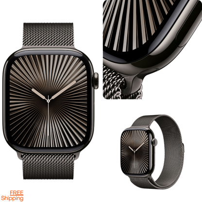 Watch Series 10 - GPS + Cellular Smartwatch | Titanium Case | OLED Always-On Retina display | Fitness Tracking- Heart Monitor | 1-Year Warranty | 15 days easy returns | ANC Earbuds Free Gift