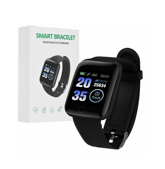 ID116 Smart Bracelet Fitness Tracker Color Screen Smart Watch Heart Rate Blood Pressure Pedometer
