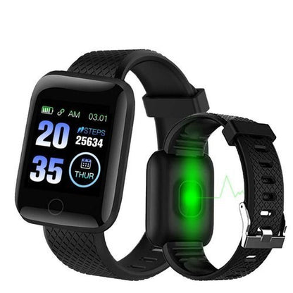ID116 Smart Bracelet Fitness Tracker Color Screen Smart Watch Heart Rate Blood Pressure Pedometer