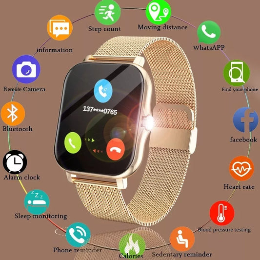 Luxury Y Smart Watch Men Full Touch Screen Sport Fitness Watches Daily Life Waterproof for Android Ios Smartwatch